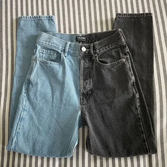 Playboy By PacSun Two-Tone Ultra High Waisted Slim Fit Jeans Size 24 - Picture 2 of 8